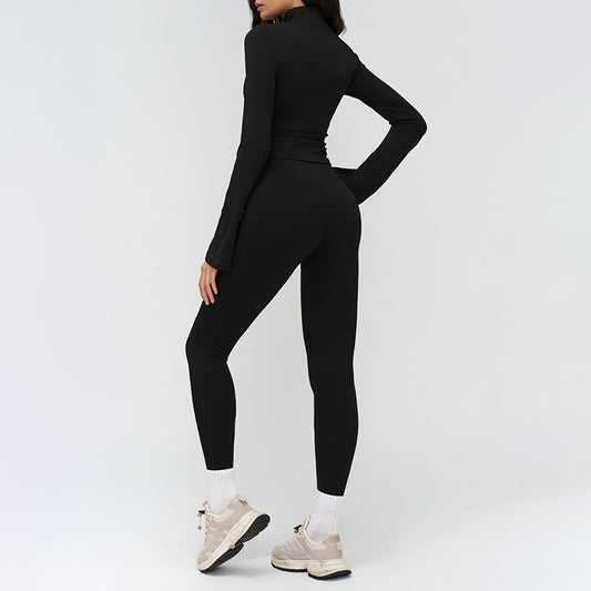 Wholesale Stand-up collar yoga jacket + | Wonderxfans bulk activewear