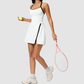 Wholesale Women's Open-Back Yoga Dress – Seam-Detail Naked-Feel Sports Fitness Dress