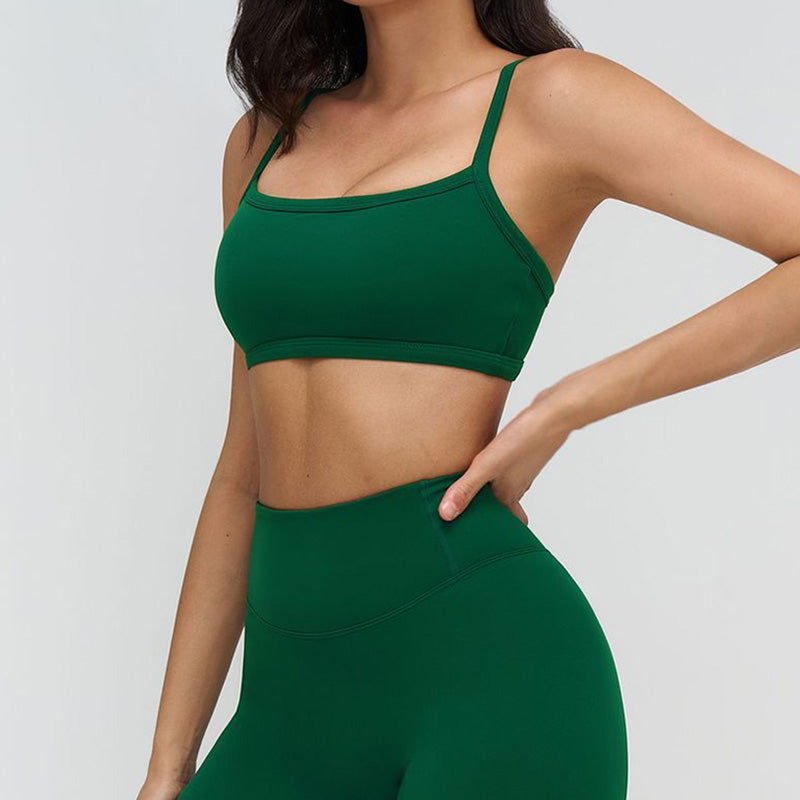 Women's Thin Strap Open Back Sports Bra