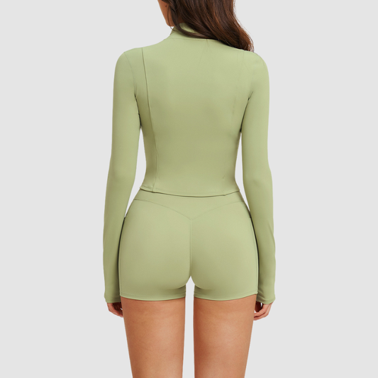 Wholesale Women's front-zip cardigan long-sleeved jacket | Wonderxfans bulk activewear