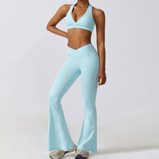 Wholesale Beauty Back Pocket Yoga flared | Wonderxfans bulk activewear