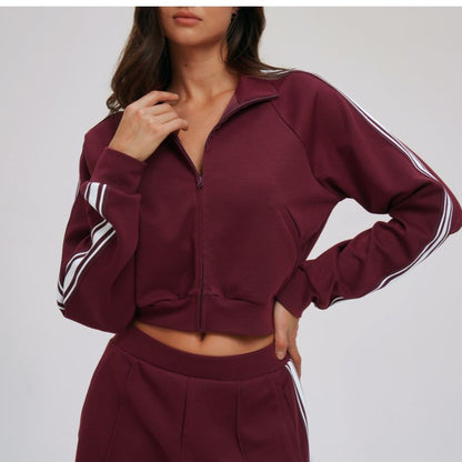 Wholesale color-block short loose jacket