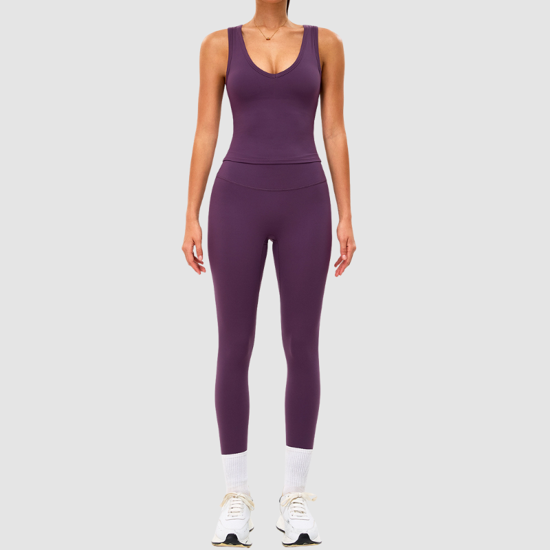 Wholesale quick-drying breathable sports tank top+leggings