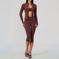 Wholesale Women Slimming Zipper Fitness High Waist Tummy Control Yoga Sports Three-Piece Set