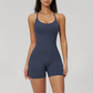 Wholesale cross back and hip lifting jumpsuit