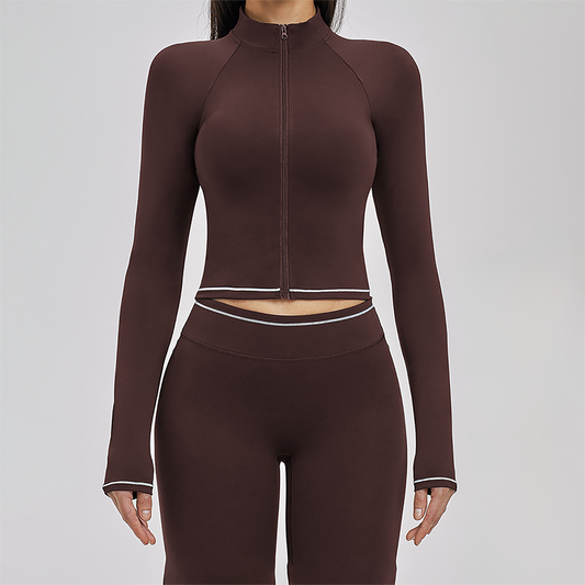 Zippered tight quick drying sports jacket