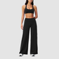 Nude-feel removable padded bra + high waist + high-waisted pants set