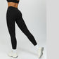 Pleated waistband sport leggings