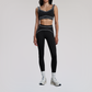Wholesale contrast color sports bra + elastic leggings