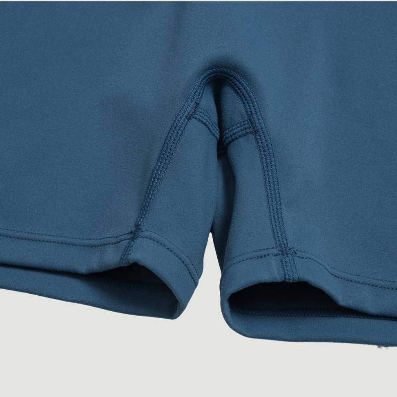 Wholesale Women's Seam-Detail Colorblock High-Waist Booty Shorts – Butt-Lifting Yoga Gym Activewear