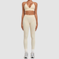 Wholesale Women’s Spliced Cami Sports Bra & Cropped Leggings Yoga Set