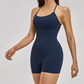 Wholesale women's one piece contrasting suspender sports jumpsuit