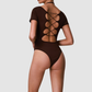 Wholesale Women's Cut-Out Open Back Short Sleeve Yoga Bodysuit – Built-In Bra Pad Gym Fitness One-Piece