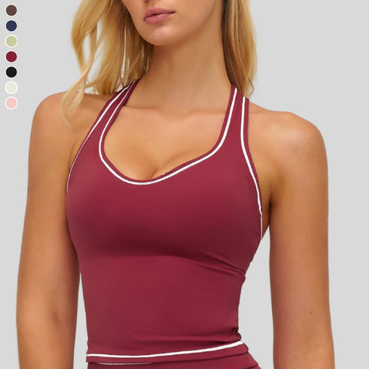Contrasting racerback tank top