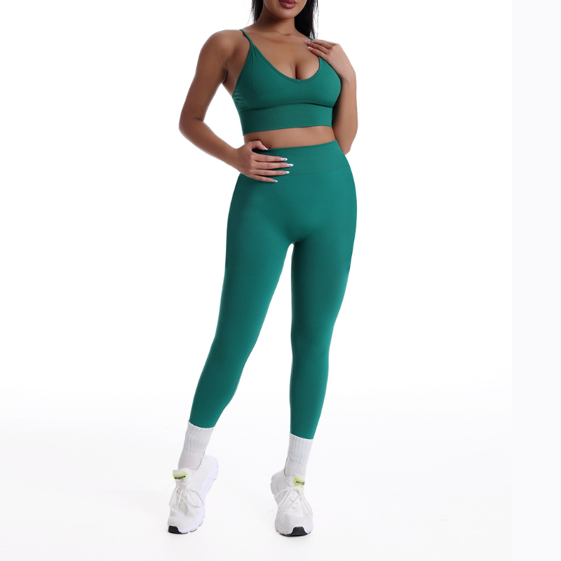 Women's strap bra and long pants two-piece set