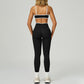Seamless Contrasting Color Sports Bra + High-waisted leggings 2-Piece Set