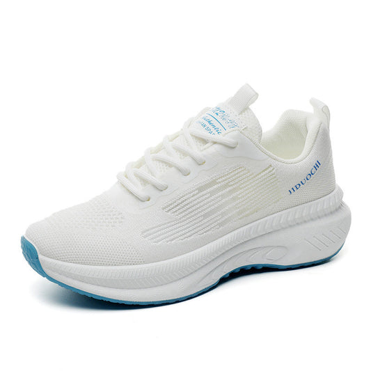 Women's  cushioned height-increasing  fly weave casual sneakers