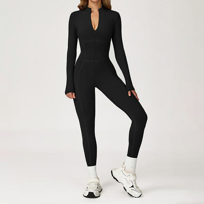 Snug-Fit Long Sleeve Jumpsuit
