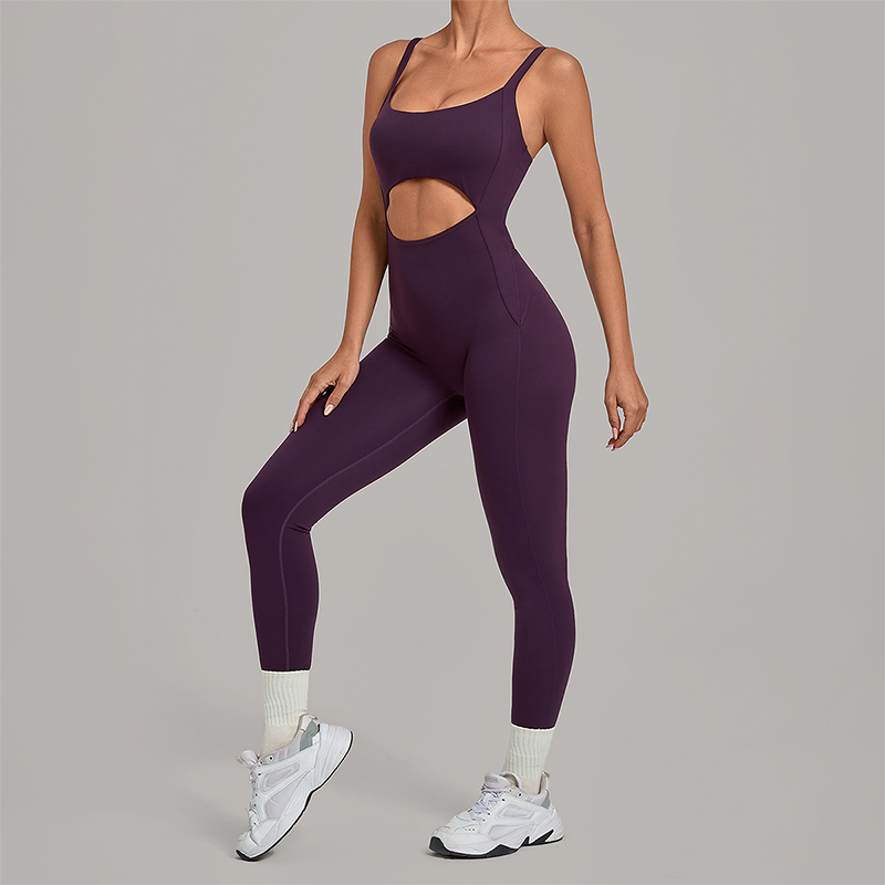 Wholesale Women's Sleeveless Crop Top Back Zip Yoga Bodysuit