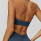 Halter back sports bra