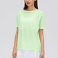 Wholesale Thin Loose Short-Sleeve T-Shirt Yoga Cover-Up
