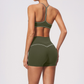 Wholesale Women's High Elastic Yoga Set: Colorblock Bra & Shorts – Tummy Control Butt Lift