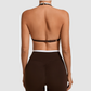 Wholesale fake two sports yoga bras | Wonderxfans bulk activewear