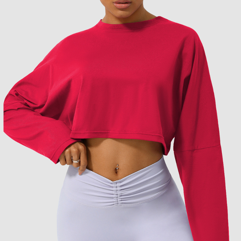 Wholesale Cropped Long Sleeve Yoga Top