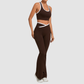 Wholesale contrasting vest+cross waistline Pants set | Wonderxfans bulk activewear