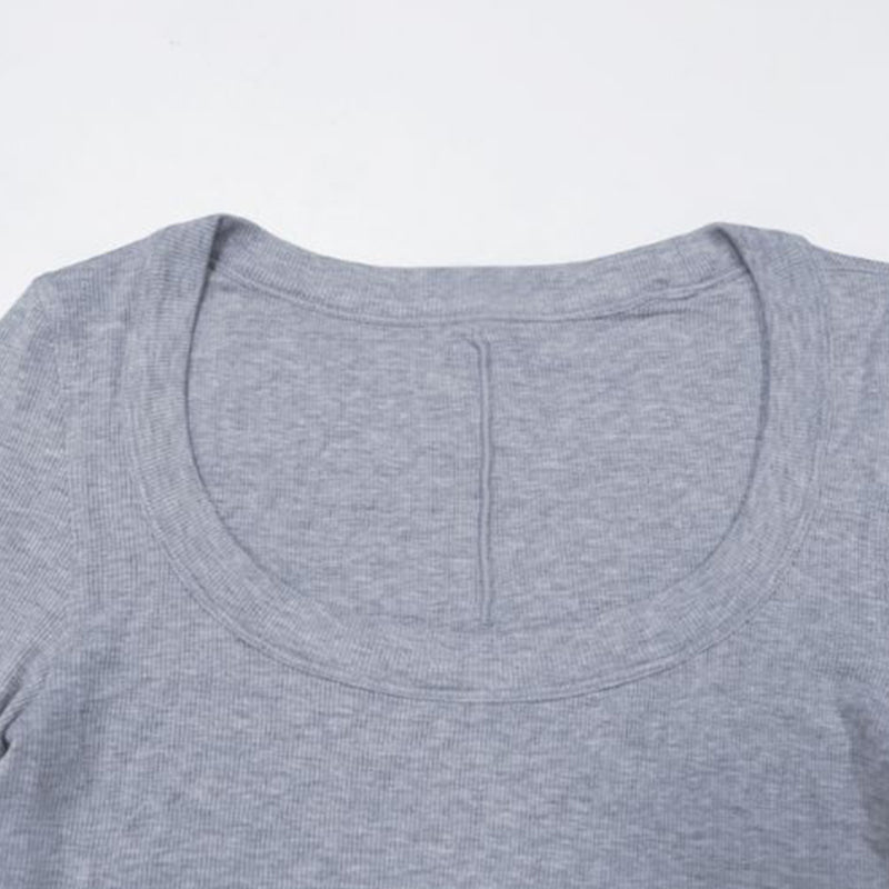 Off-the-shoulder long-sleeved top