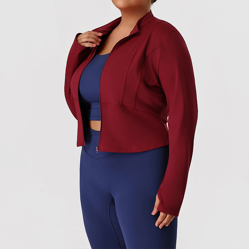 Wholesale plus-size yoga slimming jacket