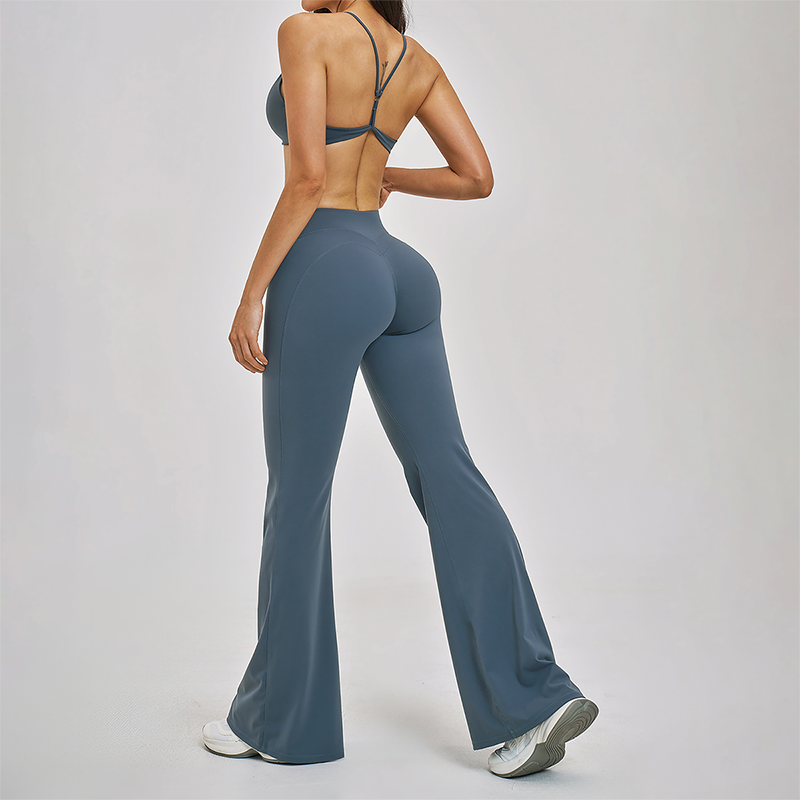 Naked and beautiful back bra+high waisted Legging 2-piece set