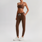 Wholesale Naked-Feel Open-Back Sports Bra & High-Waist Jogger Pants Set – Sculpting Yoga 2-Piece
