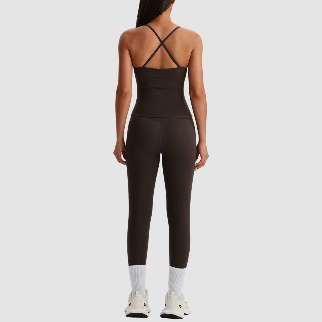 Women's Activewear Padded Sleeveless Top & Straight-Leg Pants Yoga Set