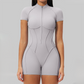 Stand-up collar zipper hip-lifting bodysuit
