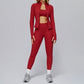 sports jacket+SPORTS BRA + HIGH WAIST LEGGINGS 3-PIECE SET