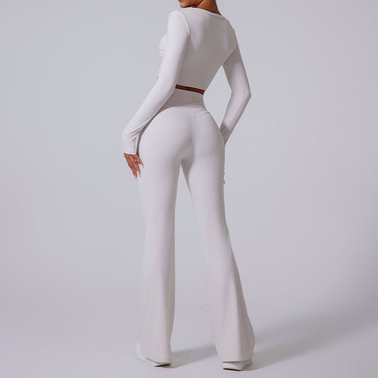 Wholesale cross long sleeve sports crop | Wonderxfans bulk activewear