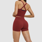 Wholesale Solid Color Tank Top + Quick-Drying Shorts Tennis Set