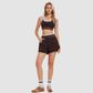 Wholesale Women's Color-Block High-Waist Athletic Shorts – Slim Fit Butt-Lifting Gym Running Shorts YCF2534501
