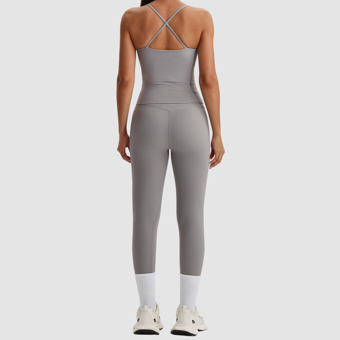 Women's Activewear Padded Sleeveless Top & Straight-Leg Pants Yoga Set