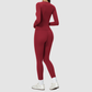 Wholesale Women's Nylon Spandex Activewear Set – Long Sleeve Tops & Leggings