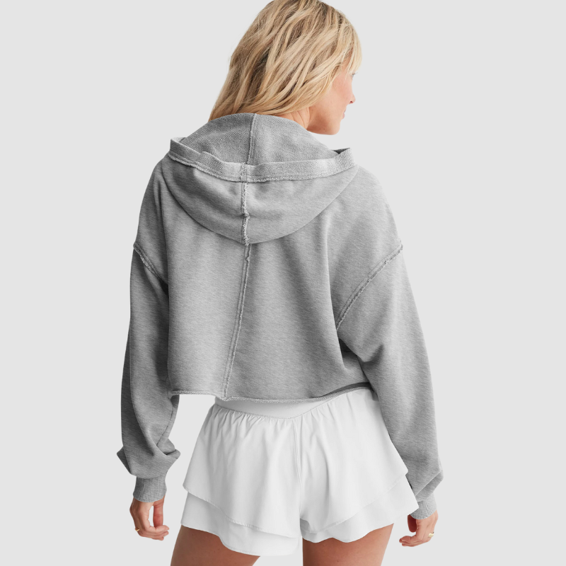 Wholesale loose-fitting hooded sweatshirts and V-neck tops