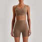Wholesale Women's Quick-Dry Naked Feel Vest+Fitted Biker Shorts Yoga Set