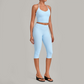 Wholesale Women's Halter Neck Yoga Set – High Elasticity Capri Pants Fitness Activewear
