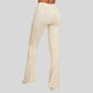 High-waisted and slightly flared casual athletic pants
