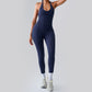 Halter hollow out quick dry sports jumpsuit