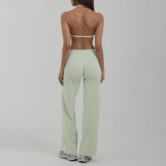 Wholesale Halter-neck backless bra + loose | Wonderxfans bulk activewear