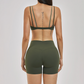 Naked and beautiful back bra + quick drying shorts 2-piece set
