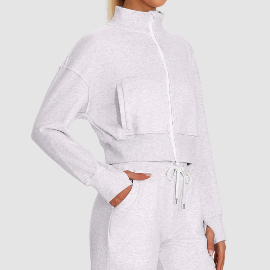 Wholesale Women's Short Zip Stand-Collar Sports Jacket