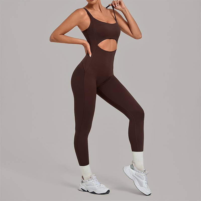 Wholesale Women's Sleeveless Crop Top Back Zip Yoga Bodysuit